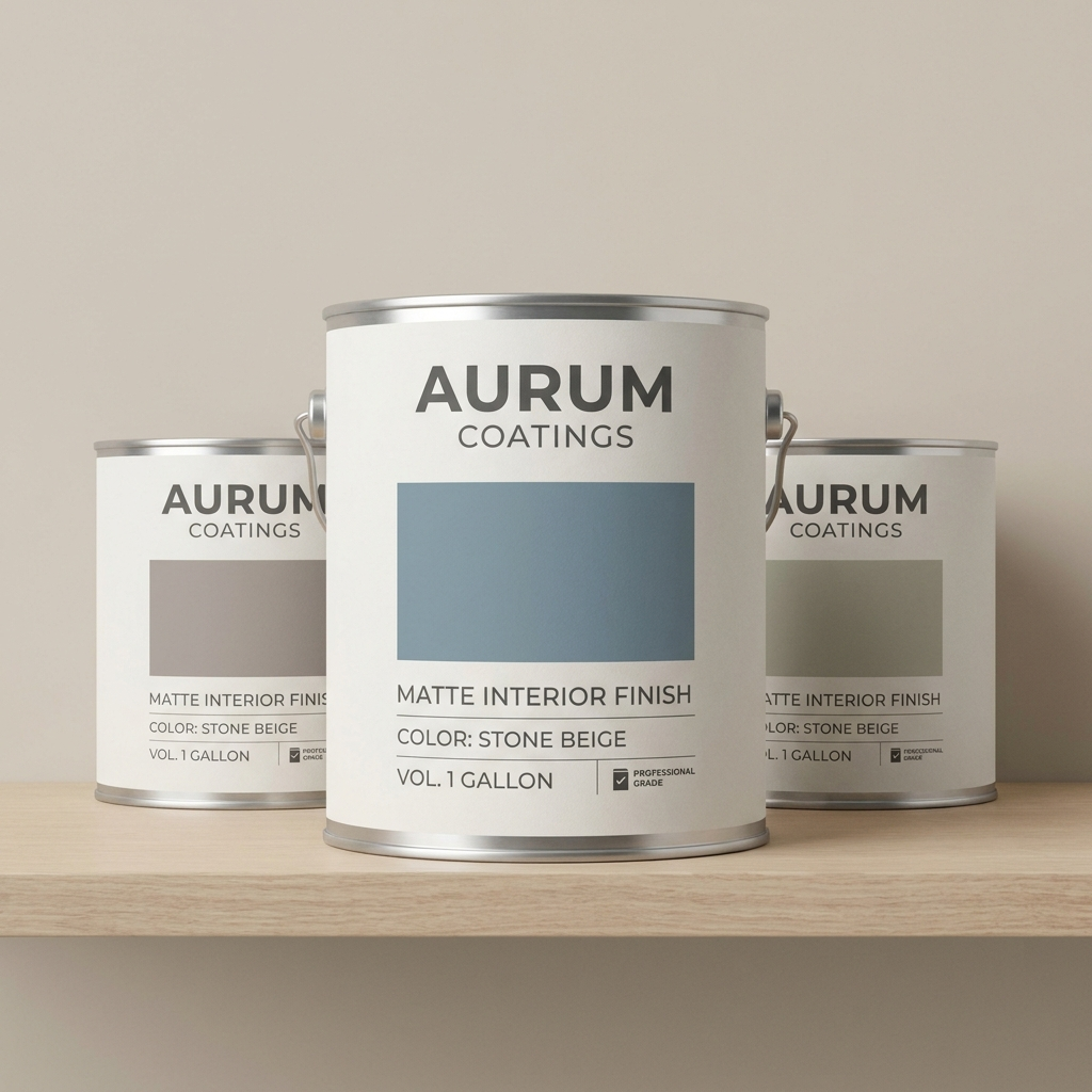 Paint cans with durable printed labels